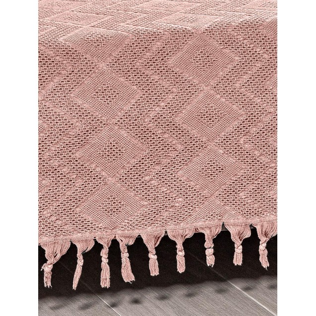Κουβέρτα Πικέ Υπέρδιπλη Madi Tifoon Pink 220x240