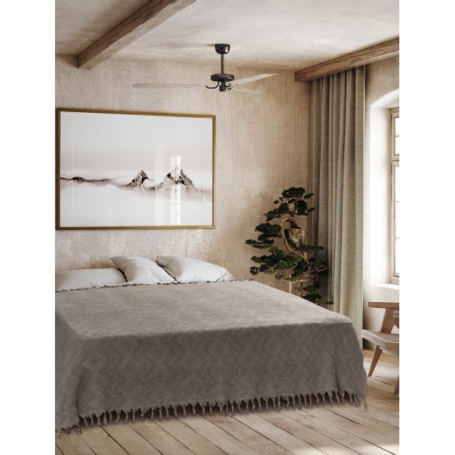 Κουβέρτα Πικέ Υπέρδιπλη Madi Tifoon Brown 220x240