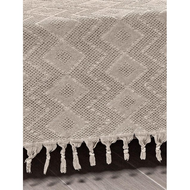 Κουβέρτα Πικέ Υπέρδιπλη Madi Tifoon Beige 220x240