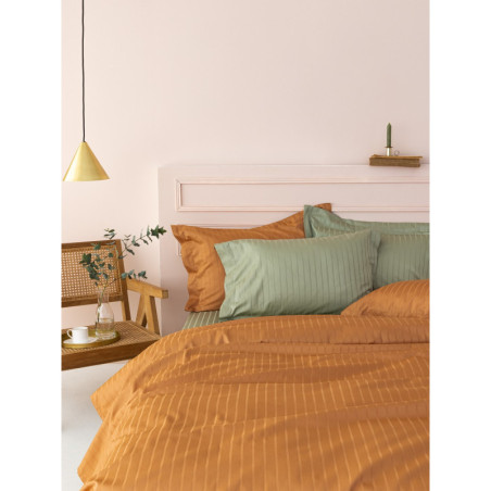 Σεντόνι Υπέρδιπλο Palamaiki Sateen Riga Caramel 240x270