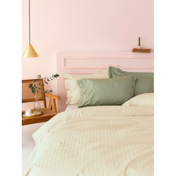 Σεντόνι Υπέρδιπλο Palamaiki Sateen Riga Cream 240x270