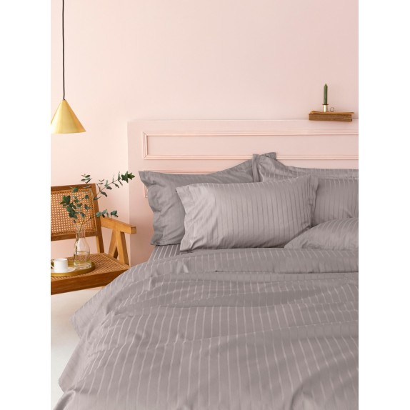 Σεντόνι Υπέρδιπλο Palamaiki Sateen Riga Grey 240x270