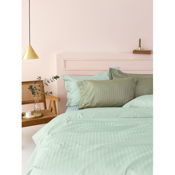 Σεντόνι Υπέρδιπλο Palamaiki Sateen Riga Mint 240x270