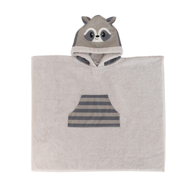 Παιδικό Πόντσο με Κουκούλα Palamaiki Raccoon