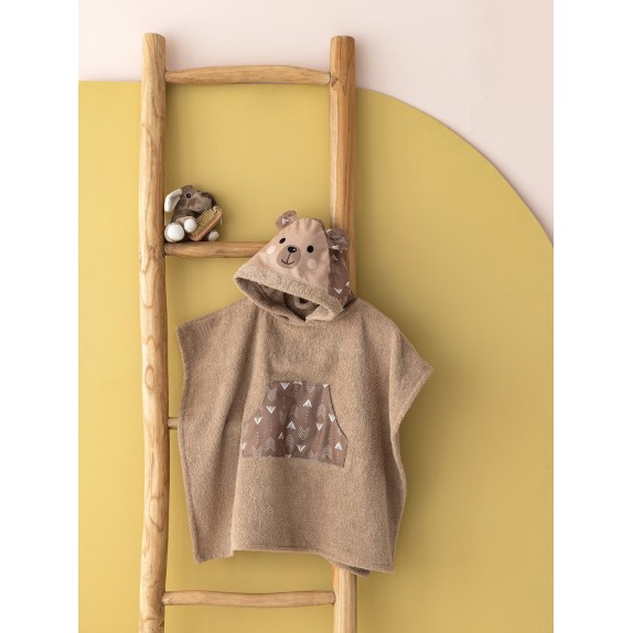 Παιδικό Πόντσο με Κουκούλα Palamaiki Teddy