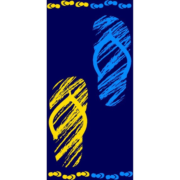 Πετσέτα Θαλάσσης Βελουτέ Dimcol Ζακάρ 211 87x165