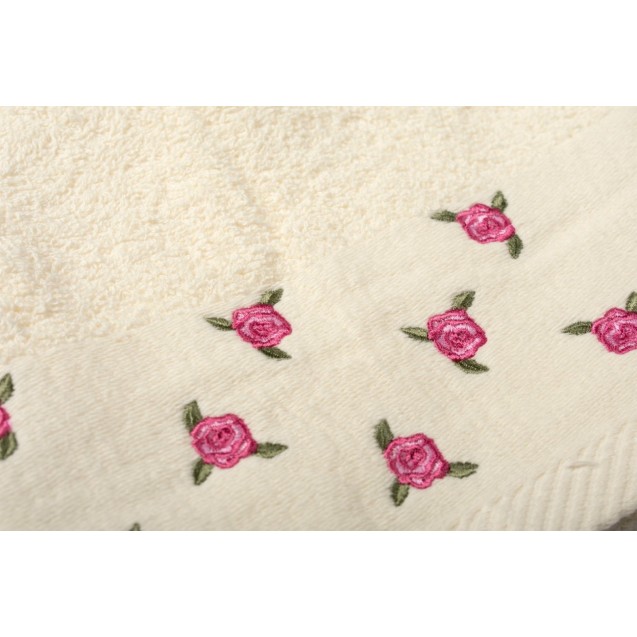 Πετσέτα Προσώπου Dimcol Ανθάκι Εκρού 50x90