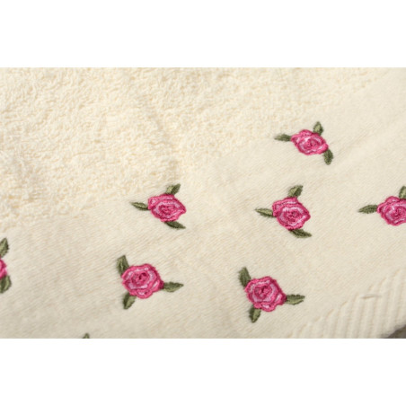 Πετσέτα Προσώπου Dimcol Ανθάκι Εκρού 50x90