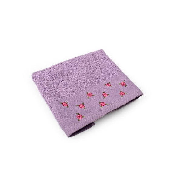 Πετσέτα Προσώπου Dimcol Ανθάκι Μωβ 50x90
