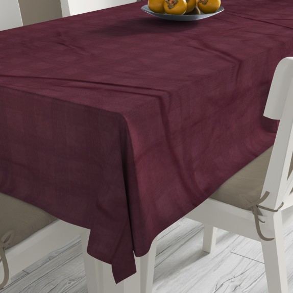 Τραπεζομάντηλο Dimcol Ανεξίτηλο Νηματοβαφή Bordeaux 140x200