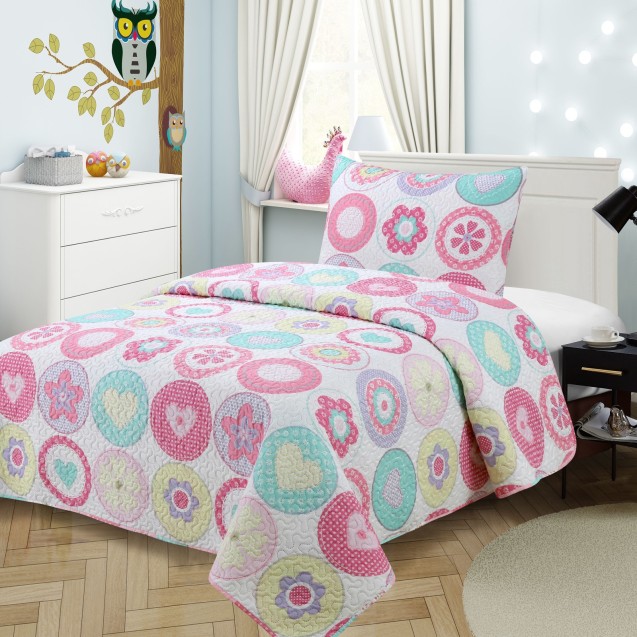 Σετ Παιδικό Κουβερλί Μονό 2 Τεμαχίων Dimcol...