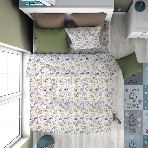 Παιδική Παπλωματοθήκη Μονή Dimcol Dinosaur 517 160x240