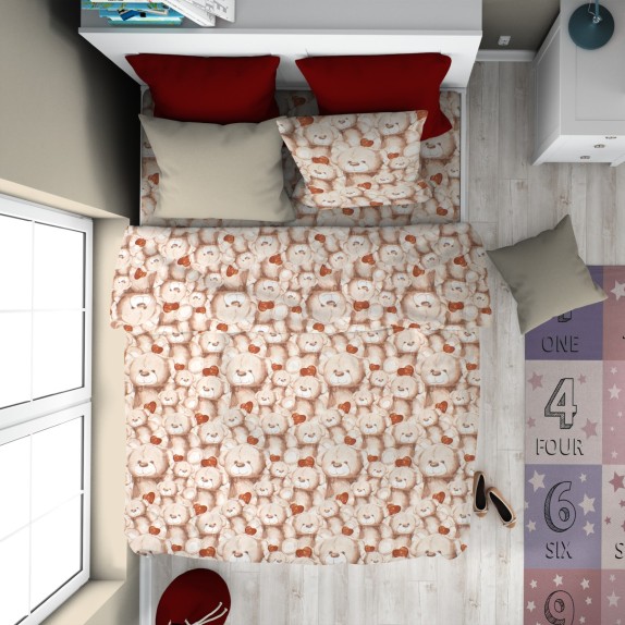 Παιδική Παπλωματοθήκη Μονή Dimcol Teddy Bear 535 160x240