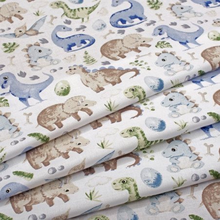 Σετ Παιδικά Σεντόνια Μονά 3 Τεμαχίων Dimcol Dinosaur 517 160x240