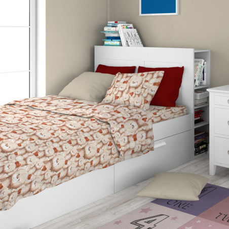 Σετ Παιδικά Σεντόνια Μονά 3 Τεμαχίων Dimcol Teddy Bear 535 160x240