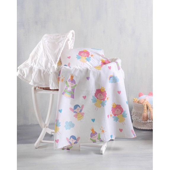 Σεντόνι Λίκνου Rythmos Fairies 80x110