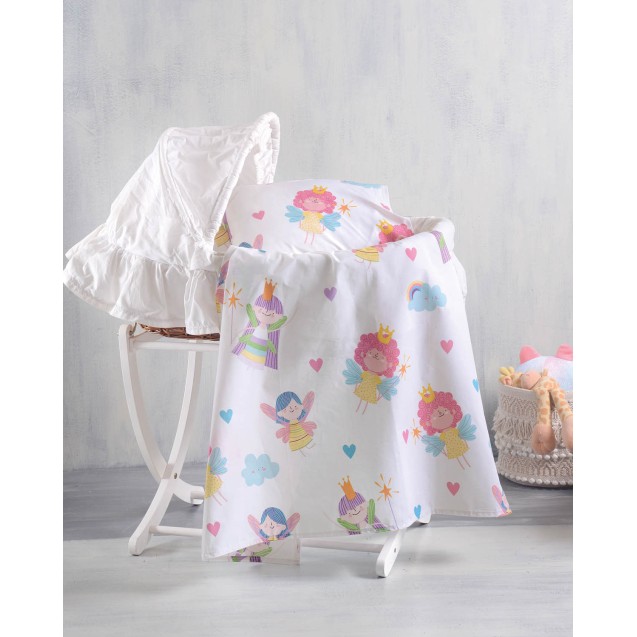 Σεντόνι Λίκνου Rythmos Fairies 80x110