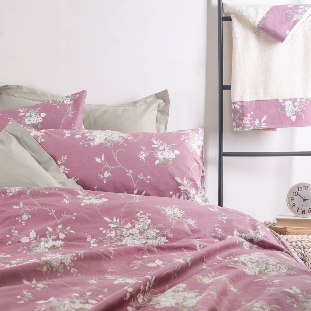 Σετ Πετσέτες 3 Τεμαχίων Rythmos Mathilde Ροζ