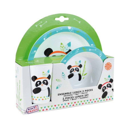Παιδικό Σετ Φαγητού 3 Τεμαχίων Ango Indian Panda 005672