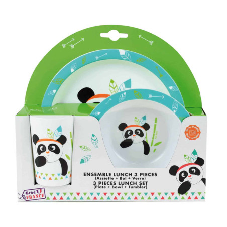 Παιδικό Σετ Φαγητού 3 Τεμαχίων Ango Indian Panda 005672