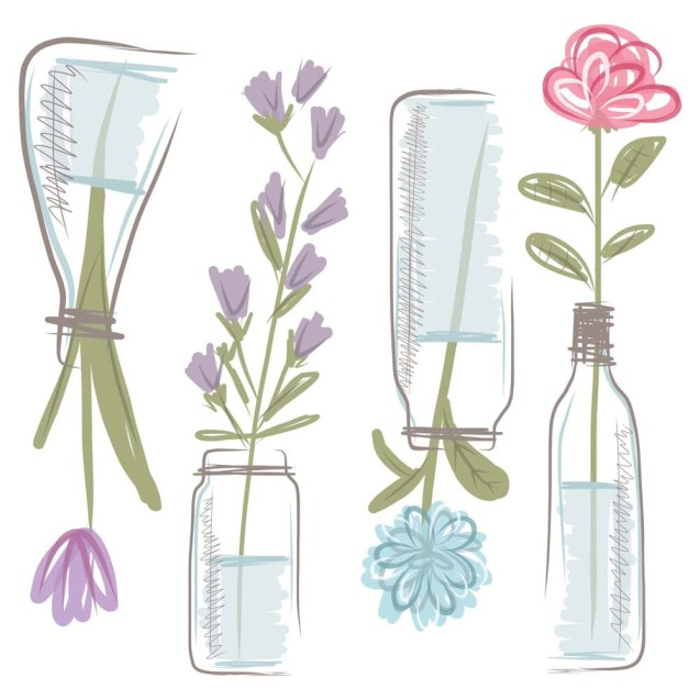 Αυτοκόλλητα Τοίχου Βινυλίου Ango Little Vases...