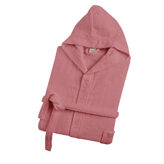 Μπουρνούζι με Κουκούλα Makis Tselios Helmi-5 Dusty Pink