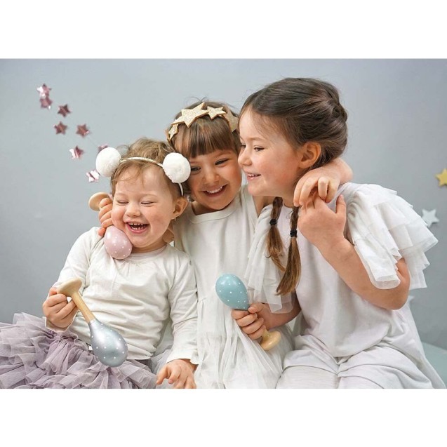 Μαράκα Ξύλινη Jabadabado Μπλε με Αστεράκια...