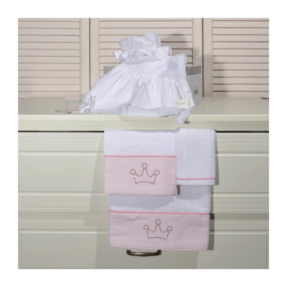 Σετ Λαδόπανα 6 Τεμαχίων Baby Oliver Des. 24 με Swarovski Ροζ