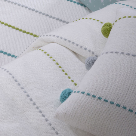 Βρεφικό Μαξιλάρι Διακόσμησης Nef-Nef Life Line Aqua/Lime 35x35