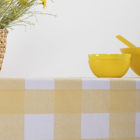 Τραπεζομάντηλο Αλέκιαστο Nef-Nef Henry Yellow 140x140