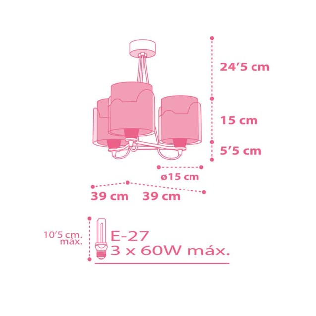 Παιδικό Φωτιστικό Οροφής Τρίφωτο Ango Little...
