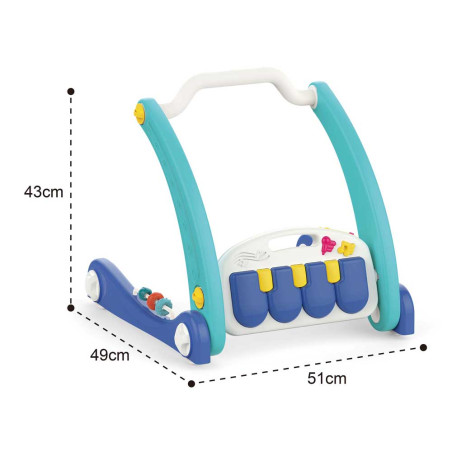 Γυμναστήριο - Περπατούρα Bebe Stars Piano Happy 2in1 Μπλε 100-189