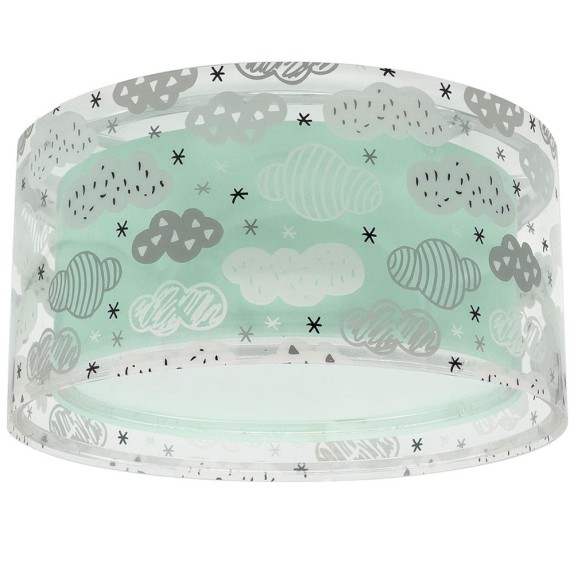 Παιδικό Φωτιστικό Οροφής Πλαφονιέρα Ango Clouds Green 41416H