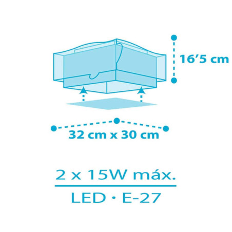 Παιδικό Φωτιστικό Οροφής Πλαφονιέρα Ango Little Shark 63476