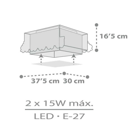 Παιδικό Φωτιστικό Οροφής Πλαφονιέρα Ango The Night Train 63536