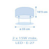 Παιδικό Φωτιστικό Οροφής Πλαφονιέρα Ango Starlight Blue 82216T