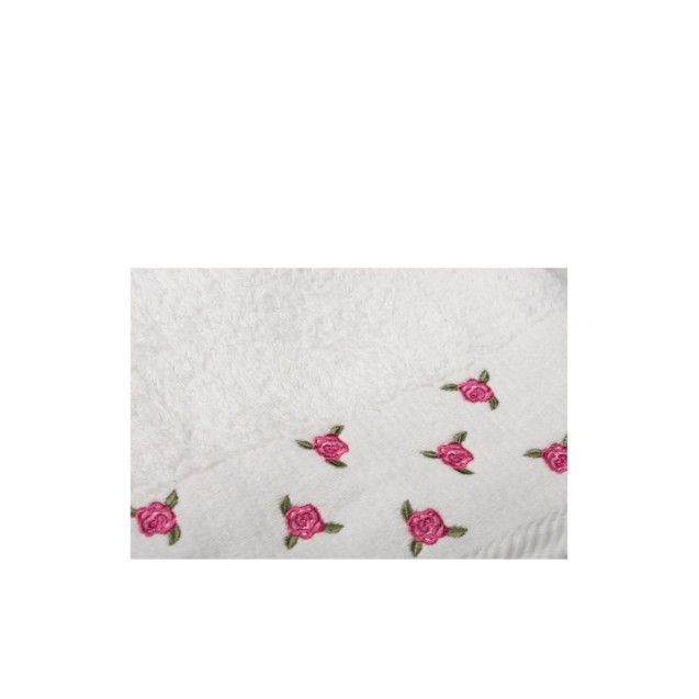 Σετ Πετσέτες 3 Τεμαχίων Dimcol Ανθάκι Λευκό