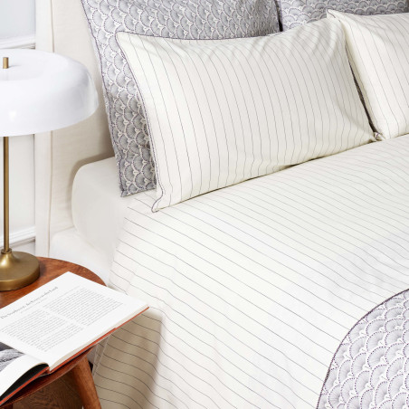 Σεντόνι Υπέρδιπλο Descamp Ombelle Ivory 240x300