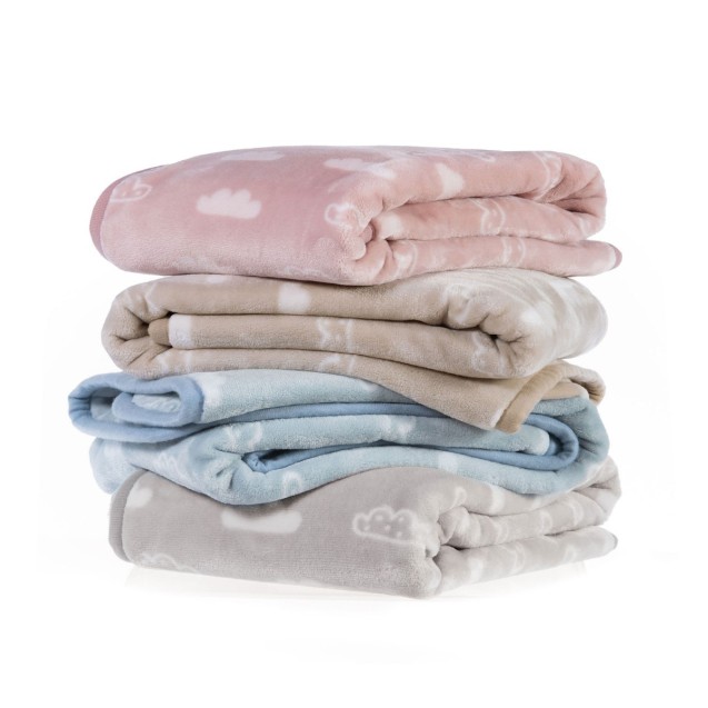 Κουβέρτα Βελουτέ Αγκαλιάς Nef-Nef Clouds Blue...