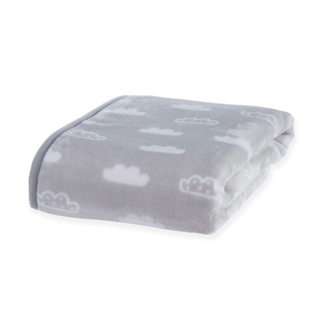 Κουβέρτα Βελουτέ Κούνιας Nef-Nef Clouds Grey...