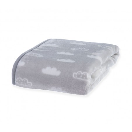 Κουβέρτα Βελουτέ Κούνιας Nef-Nef Clouds Grey 100x140
