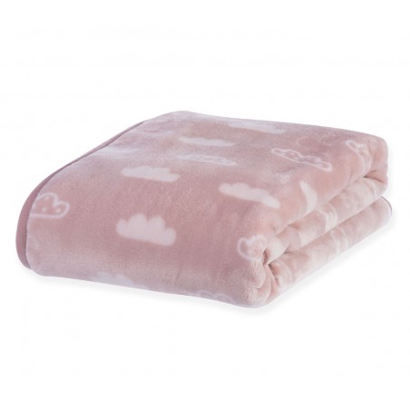 Κουβέρτα Βελουτέ Κούνιας Nef-Nef Clouds Pink 100x140