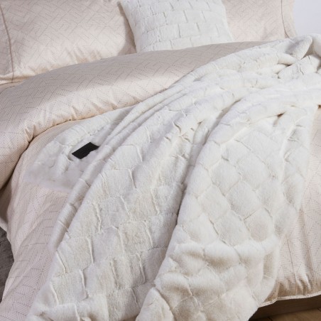 Ριχτάρι Πολυθρόνας Γούνινο Nef-Nef Barlow Ecru 140x190