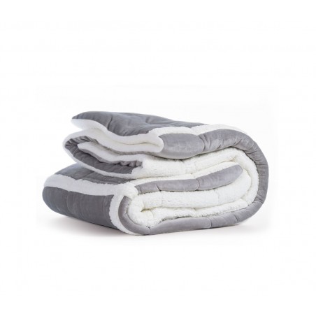 Κουβερτοπάπλωμα Υπέρδιπλο με Sherpa Nef-Nef Versan Grey 220x240