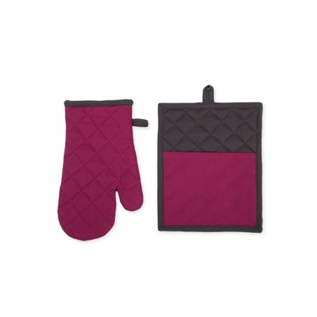 Σετ Γάντι και Πιάστρα Κουζίνας Nef-Nef Perfetto Mauve 20x25 & 17x27
