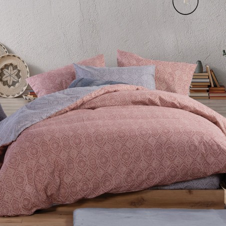 Σετ Σεντόνια Φανελένια Μονά 3 Τεμαχίων Nef-Nef Clover Terra 160x260