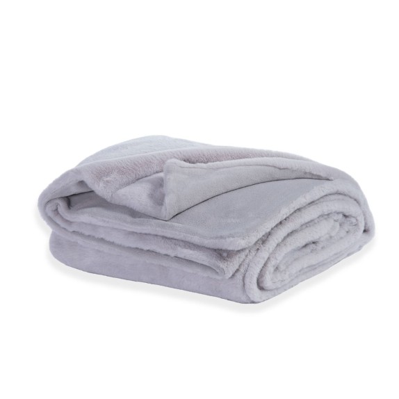 Κουβέρτα Γούνινη Υπέρδιπλη Nef-Nef Warmer Silver 240x220