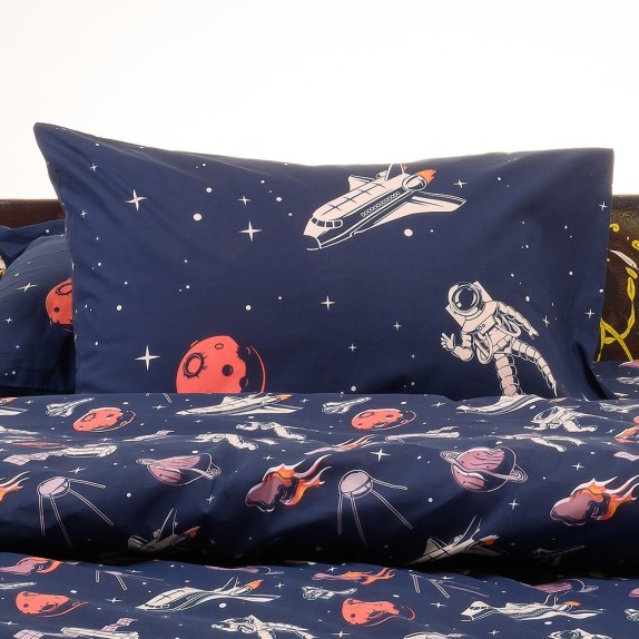 Σετ Παιδικές Μαξιλαροθήκες 2 Τεμαχίων Melinen Planet Blue...