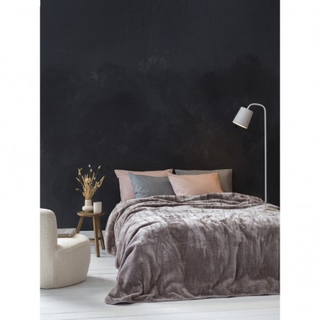 Κουβέρτα Βελουτέ King Size Nima Coperta Cigar Beige 240x260
