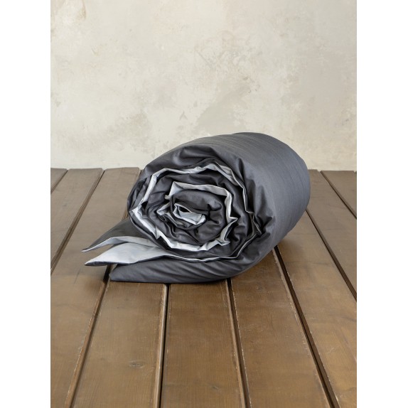 Παπλωματοθήκη King Size Nima Colors Shiny Gray-Midnight...